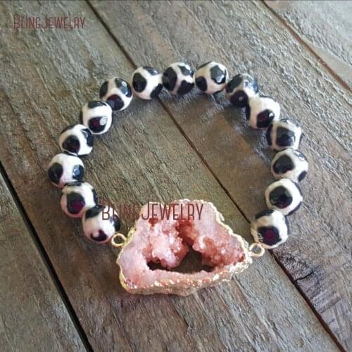 Druzy Crystal Druzy Stone Bracelets Dzi Agates Bracelets BM20906