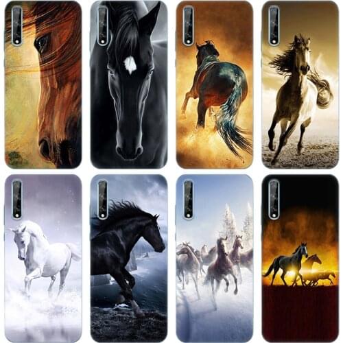 Hot Horses Running Soft Silicone Phone Case for Huawei Y5 Lite 2018 Y6 Y7A Y9A Prime 2018 Y9 2019 Y9S Y5P Y6P Y7P Y8P Cover
