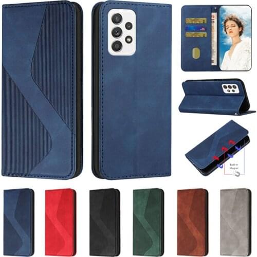 For Samsung A12 A52 Case Magnetic Leather Wallet Flip Cover on For Samsung Galaxy A52 A12 A72 A32 A22 A02 Phone Case Coque Funda