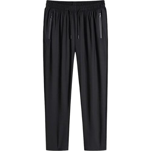 Big Size 8XL 9XL 2021 Summer Black Sweatpants Men Sportswear Loose Nylon Mesh Track Pants Men Joggers Active Casual Trousers