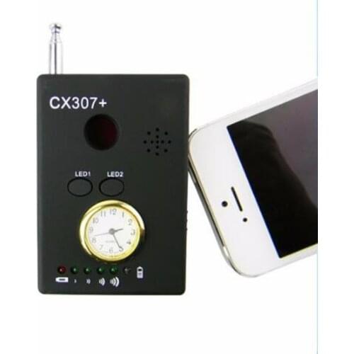 CX307 Multi-function Wireless RF Signal Camera Detector Spy Camera Finder with Clock Cell Phone Buster IR Light Detectors CX307