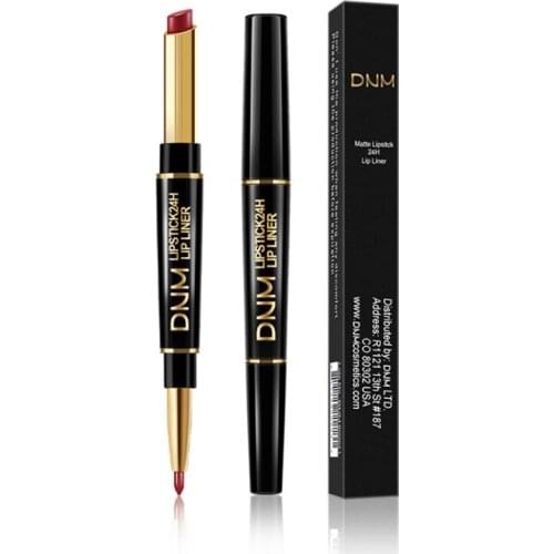 12 Colors Double-ended Non-stick Cup Lipstick Lip Liner Long-lasting Matte Lip Pencil Waterproof Moisturizing Cosmetics