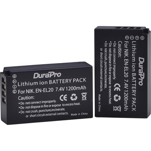 EN-EL20 1200mAh EN EL20 ENEL20 Rechargeable Li-Ion Battery for NIKON 1 J1 J2 J3 S1 Camera