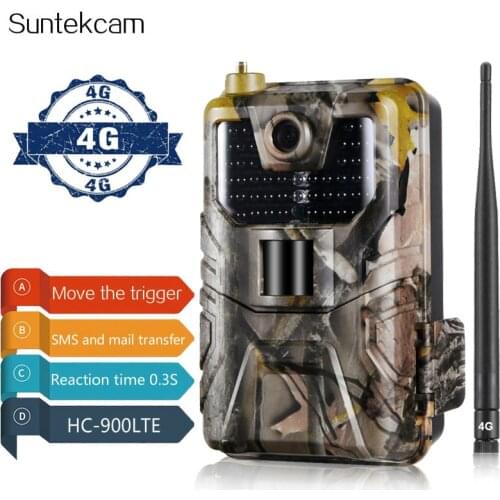 4G Trail Hunting Camera 20MP Trail Camera 940nm Photo Traps 0.3s MMS/SMS/SMTP/FTP Wild Camera 44LED IP65 HC900LTE