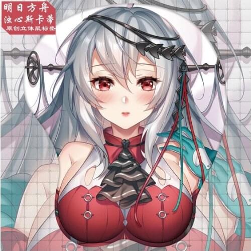 Anime Game Arknights Skadi the Corrupting Cosplay Sexy Gel 3D Mouse Pad Gaming Mouse Mat Wrist Rest Non-slip Desk Playmat Otaku