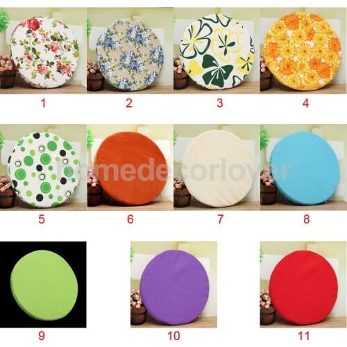 Indoor Dining Garden Patio Home Office Kitchen Dining Round Bistro Circular Soft Chair Seat Pad Cushion Removable