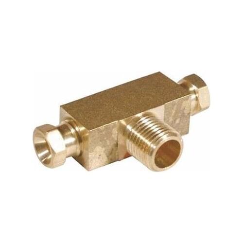 1/8" BSPP male Thread x 6mm OD Tube Tee Brass Compression Connector Fitting Adapter Pipe fitting For Lube Tubing