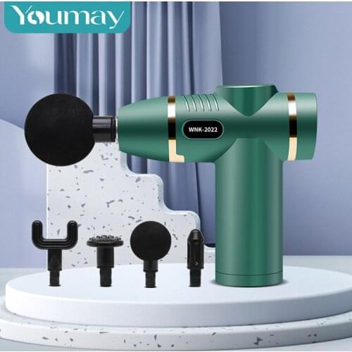 Youmay Massage Gun Mini Fascia Gun Portable USB Rechargeable Deep Tissue Muscle Relaxation Electric Massager Fitness Equipment