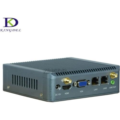 Fanless mini pc Celeron J1800 Dual Core small computer with HDMI,VGA,COM Port nettop HTPC TV BOX wifi desktop N90