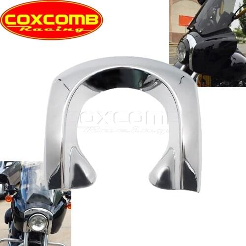 Motorcycle Front Headlight Fairing Trim Bezel Scowl Mask Head Light Cover For Harley Dyna Fat Bob Street Bob Low Rider FXR FXD