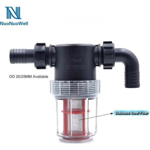 NuoNuoWell 40Mesh Agricultural Microns Water Filter 20mm/25mm Connector Visible Filter Garden Spraying Machine Accessories