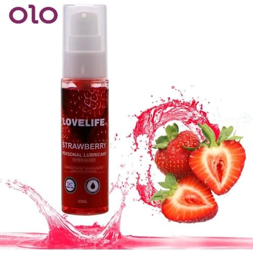 OLO 30ml For Anal Vaginal Adult Sex Products Strawberry Flavor Edible Lubricant Body Lubricating Gel Oral Sex Lubricating Oil