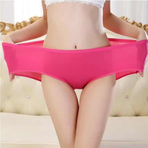 Free shiping High-Rise Large Size briefs for women Bamboo Cotton Underwear Women womens panties sexy hipster cotton panties