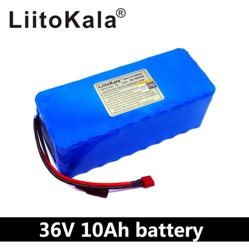 LiitoKala 36V 10ah 500W 18650 lithium battery 36V 8AH Electric bike battery with PVC case for electric bicycle