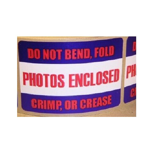 1000pcs/lot 10x6cm DO NOT BEND,FOLD,PHOTOS ENCLOSED,CRIMP,OR CREASE, paper label sticker, Item No.DN19