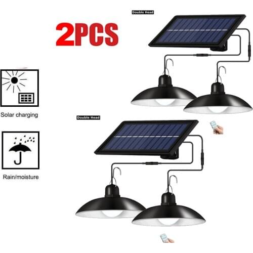 2pcs Retro Lampshade LED Solar Light Tent Chandelier Solar Emergency Lamp Outdoor Indoor Waterproof Camping Terrace Garden Yard