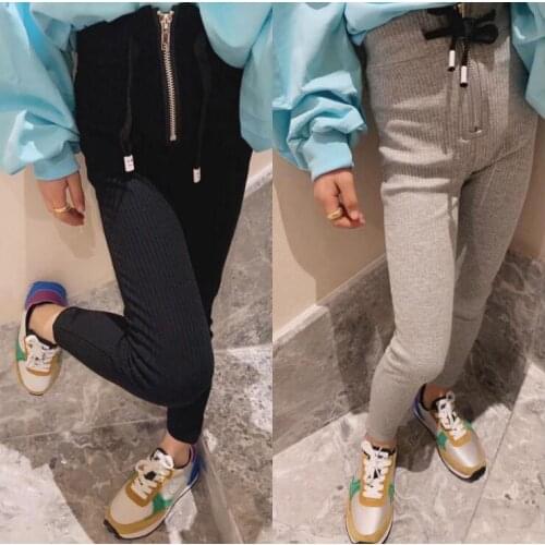 2021 new wholesale girls ribbed leggings spring cotton fashion girls leggings 3-8t A301