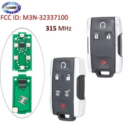 3+1/5+1 Button Keyless Entry Remote Control Key 315MHz for Chevrolet GMC FCC: M3N32337100 M3N-32337100
