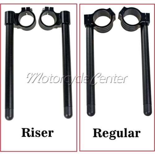 43mm Clip Ons Riser Regular Clip-on Fork Tube Racing CNC Handlebars For Honda CBR600 F4 CBR 600 F4i Black