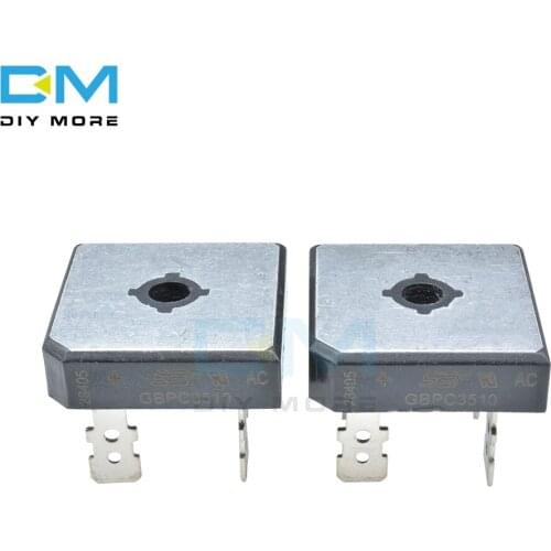 5PCS GBPC3510 Diode Bridge Rectifier Diode 35A 1000V GBPC 3510 Power Rectifier Diode High frequency Small Power Diy Electronic