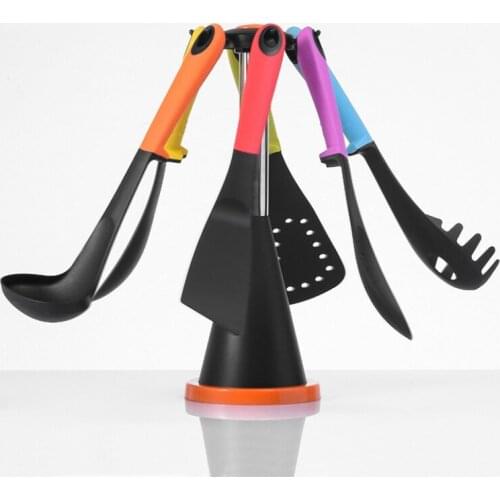 7PCS Noodle Strainer Leaking Plate Rack Utensils Set Cookware Shovel Slotted Cooking Spoon Spatula Set Kitchen Cooking Pots Set