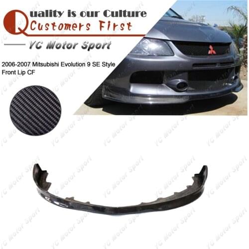 Car Accessories Carbon Fiber SE Style Front Lip Fit For 2006-2007 Mitsubishi Evolution EVO 9 Front Lip Front Splitter