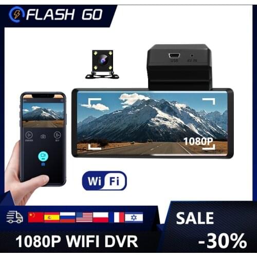 1080P HD WIFI&APP Smart DVR Car DVR Video Recorder Dash Camera Rear View 3.16" Inch WDR G-sensor Night Vision Dash Cam