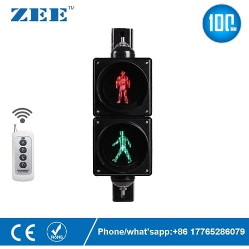 Remote control 4 inches 100mm LED Traffic Light Pedestrian Traffic Signal Light Red Green Man Signals Pedestrians Light Lamp