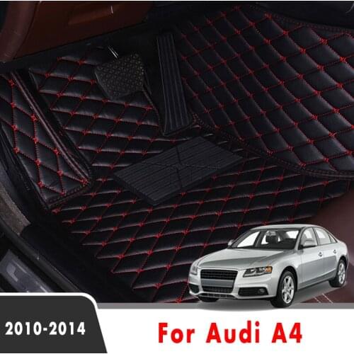 For Audi A4 2014 2013 2012 2011 2010 Car Floor Mats Interior Accessories Leather Carpets Custom Styling Protector Custom Rugs