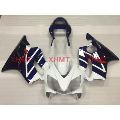 For CBR F4i 2001 - 2003 Bodywork CBR 600 03 Body Kits CBR600F4i 02 Dark Blue White Fairing Kits