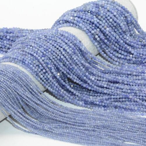 2 strands Natural Tanzanite Faceted Loose Round Beads 3mm,4mm