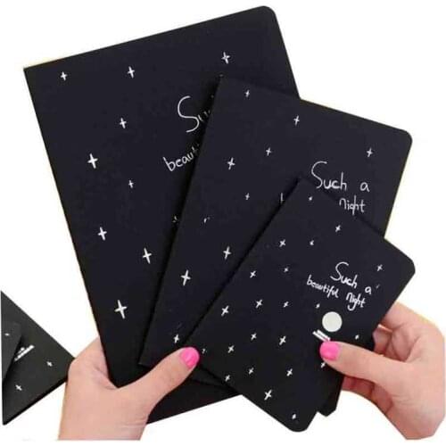 Memorial Book Notepad Blank Black Cardboard Inner Page Diary Book Photo Album Notebook Black Page