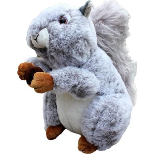 Cute Simulation Squirrel Animal Stuffed Doll Soft Fluffy Couch Decor Children Animal Stuffed Toy