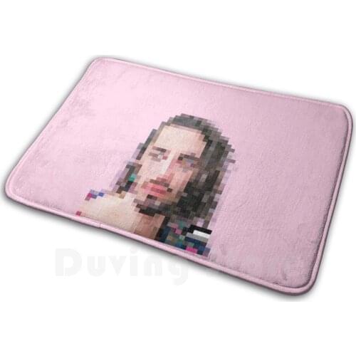 Lomepal Soft Non-Slip Mat Rug Carpet Cushion Lomepal French Rap Hip Hop Rap Rapper Amina Flip France Jeannine Pink Pixel