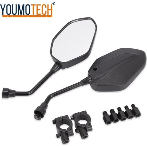 Pair Rear View Mirrors Side Mirror Bolt Screw Connector For Dirt Street Bike ATV