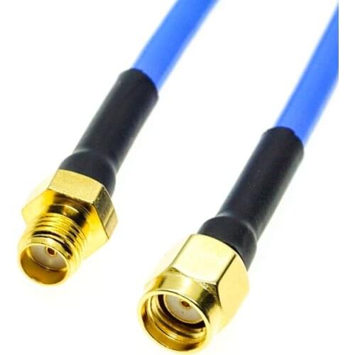 RPSMA male to SMA female Connector RG405 .086" Semi Flexible Coaxial Cable RG-405 50ohm Blue
