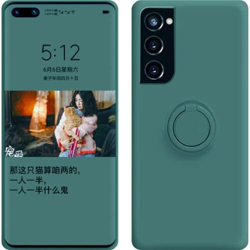 Ring Silicone,Phone,Case For Samsung Galaxy S20 S10 Plus S9 S8 S10E Note 20 9 Ultra S20Plus Stand Cover For Samsung S10Plus Case