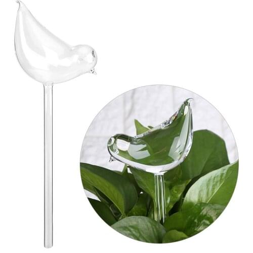 House/Garden Houseplant Automatic Self Watering Glass Bird Watering Cans Flowers Plant Decorative Clear Glass Watering Device