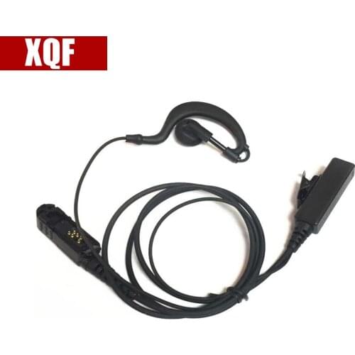 XQF 10PCS Earhook headset headphone big PTT for motorola DEP550 DEP570DP2000XIR P6600XIR P6608XIR E8600XPR 3300 walkie talkie