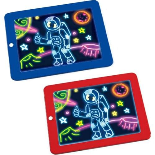 LCD Writing Drawing Doodle Tablet Board Pad with Light 6PCS Pens 10PCS Graphics Cards for Kids Birthday Christmas Gift