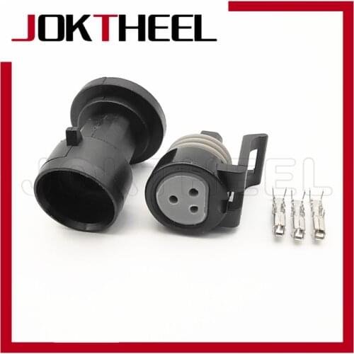 1/5/10/20 sets 1.5mm Delphi 3 Pin male female 100 150 250 PSI oil fuel pressure sensor connector throttle Plug 12065287 12078090