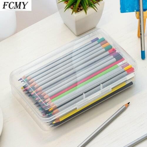 1pc Simple Pencil Case Kawaii Large Capacity Stationery Box Students Pen Eraser Manager School Supplies Cute School Supplies