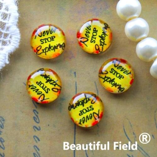 12mm 25mm 14mm 16mm 18mm 20mm Photo Glass Cabochons Round Cameo Set Handmade Settings Letter 03