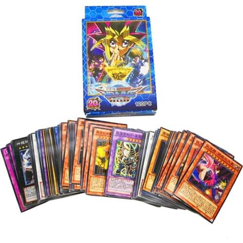 New 120PCS Yu Gi Oh Game Cards Cartoon Yugioh Play Cards Japan Boy Girls Yu-Gi-Oh Cards Collection Fun Toys