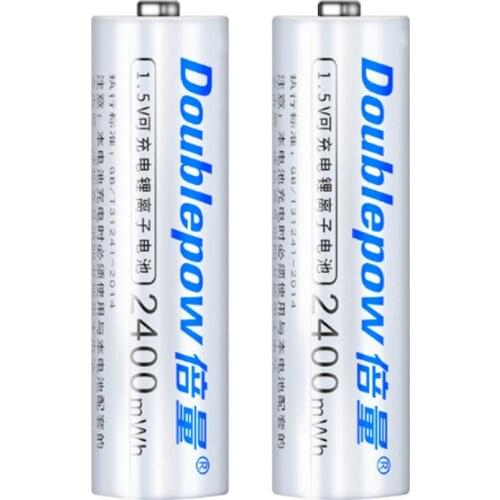 2pcs/lot High quality 1.5v 2400mWh AA rechargeable battery microphone camera rechargeable lithium battery