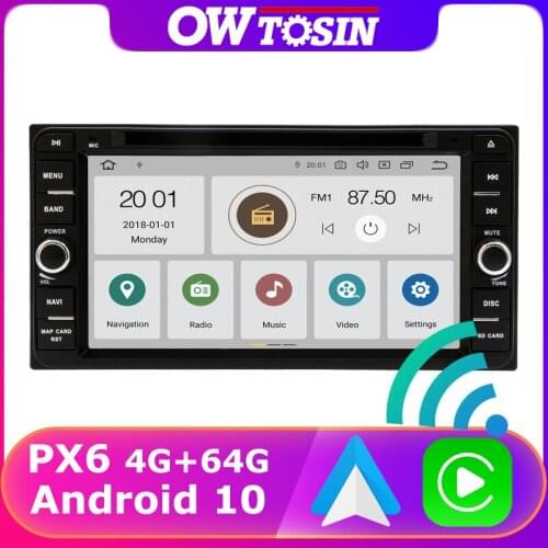 PX6 4+64G Android 10.0 Car DVD Player For Toyota Camry Corolla Highlander Prado Tundra Sequoia Rav4 Hiace Car Radio GPS DSP HDMI
