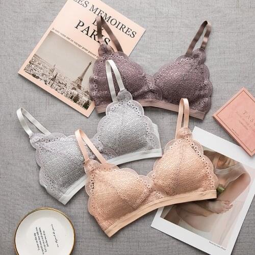 Seamless Sexy Lingerie Lace Women Bra Comfort Wire Free Lingerie Female Bralette Push Up Underwear Girl Brassiere