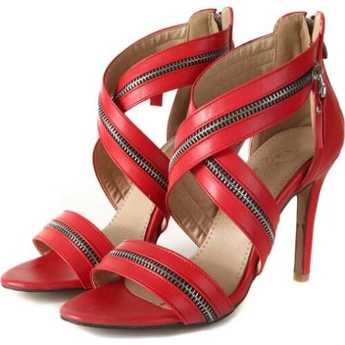 Big Size 9 10 11 12 high heels sandals women shoes woman summer ladies Buckled sandals