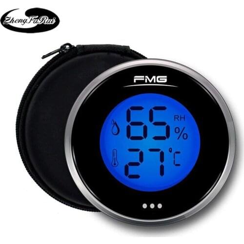 Digital Thermometer and Hygrometer Recorder Wine Cabinet Storage Pharmacy Cigar Cabinet Automobile Thermometer and Hygrometer