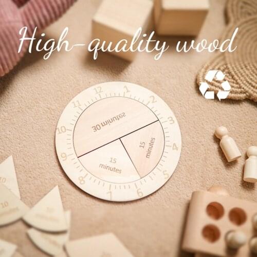 1Set Baby Wooden Cognitive Clock Puzzle Montessori Early Educational Matching Toys Geometry Digital Puzzle Puzzle Game Kids Gift